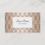 Het barokachtige patroon van de stijlgradiënt beig visitekaartje (Voorkant)