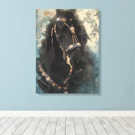 Het barokke Friese - gewikkeld doek Canvas Afdruk (Insitu (Houten vloer))