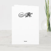 Het barokke Wenskaart van het Damast Feestdagen Kaart (Achterkant)