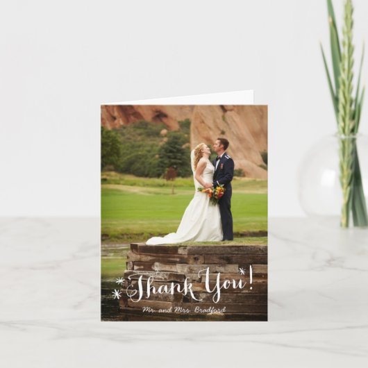 Het barsten met de Bedankt Gevouwen Kaart van de (Voorkant)