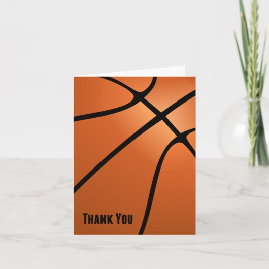 Het basketbal dankt u Personaliseerbare Spatie Bedankkaart (Voorkant)