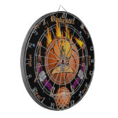 Het Basketball Fiery Slam Dunk Dartboard Dartbord (Voorkant Links)