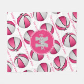 Het basketbalveld is mijn vrolijke roze plek fleece deken (Voorkant (Horizontaal))