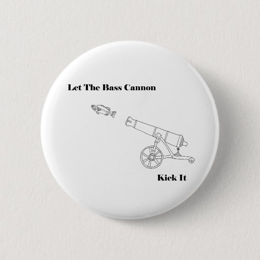 Het Bass Cannon Ronde Button 5,7 Cm (Voorkant)