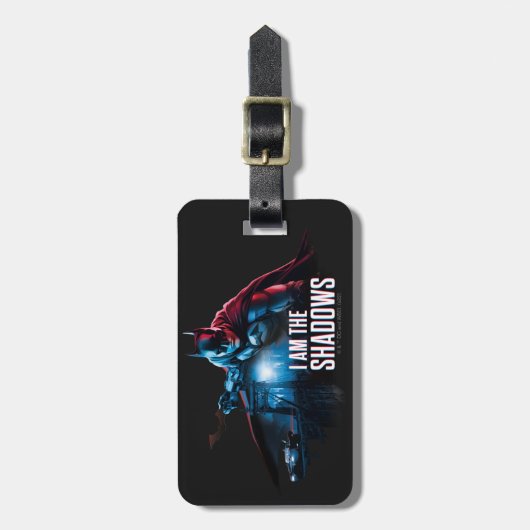 Het Batman-personage-logo - ik ben de schaduwen Bagagelabel (Voorkant verticaal)