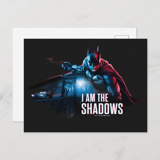 Het Batman-personage-logo - ik ben de schaduwen Briefkaart (Voorkant / Achterkant)