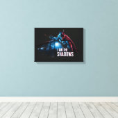 Het Batman-personage-logo - ik ben de schaduwen Canvas Afdruk (Insitu (Houten vloer))