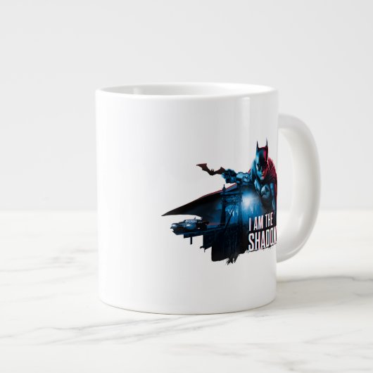 Het Batman-personage-logo - ik ben de schaduwen Grote Koffiekop (Voorkant rechts)