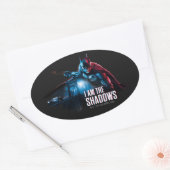 Het Batman-personage-logo - ik ben de schaduwen Ovale Sticker (Envelop)