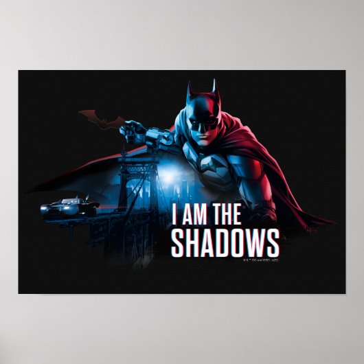 Het Batman-personage-logo - ik ben de schaduwen Poster (Voorkant)