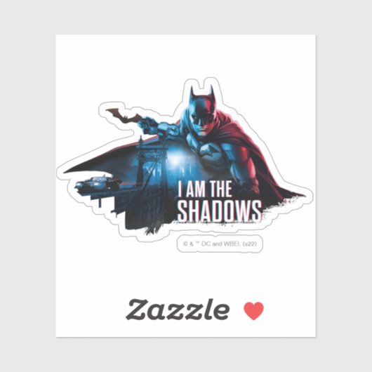 Het Batman-personage-logo - ik ben de schaduwen Sticker (Vel)