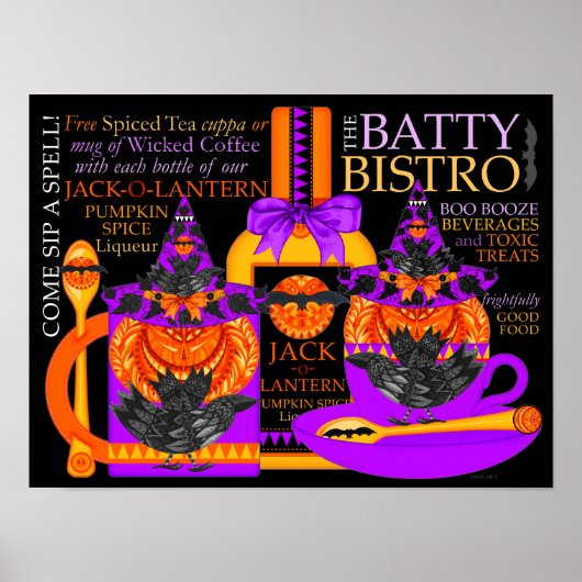 Het Batty Bistro Poster (Voorkant)