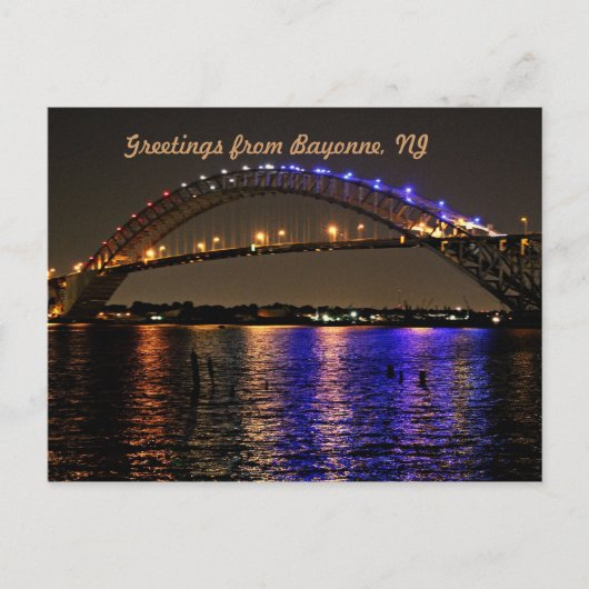 Het Bayonne Bridge-briefkaart Briefkaart (Voorkant)