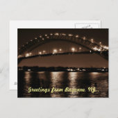Het Bayonne Bridge-briefkaart Briefkaart (Voorkant / Achterkant)