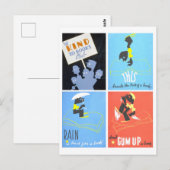 Het "Be Kind to Books Club" Poster Series Briefkaa Briefkaart (Voorkant / Achterkant)