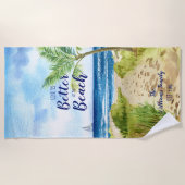 Het Beach-leven van de waterverf is beter in Strandlaken (Voorkant)