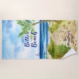 Het Beach-leven van de waterverf is beter in Strandlaken