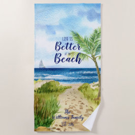 Het Beach-leven van de waterverf is beter in Strandlaken