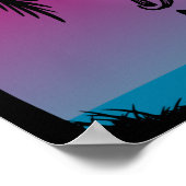 Het Beach Silhouette Life is beter bij het strand Poster (Hoek)