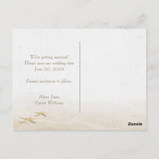 Het Beach Venster sparen de Datum Briefkaart (Achterkant)