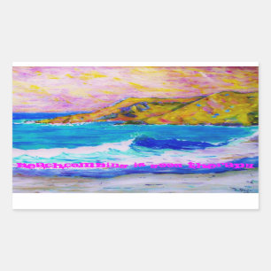 het beachcombing is goede therapie rechthoekige sticker