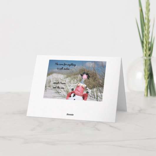 Het beachCOWmbing van Mootilda Kaart (Achterkant)