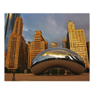 Het Bean in Chicago op Sunrise Foto Afdruk