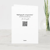 Het beangstigen van de humoristische groet van de  kaart (Achterkant)