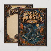 Het Bear Lake Monster Utah Popcut Legends Briefkaart (Voorkant / Achterkant)
