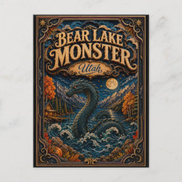 Het Bear Lake Monster Utah Popcut Legends Briefkaart