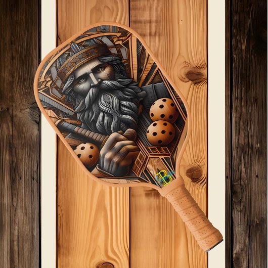 Het Bearded Man en Pickleball Paddle Masterpiece