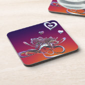 Het Beauty of Hearts-Onderzetter Bier Onderzetter (Linkerzijde)