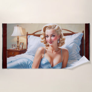 Het bed is gewoon prima AI Concept Art door Xzendo Strandlaken