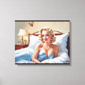 Het bed is gewoon prima AI concept art van Xzendor Canvas Afdruk (Voorkant)