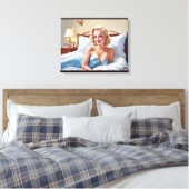 Het bed is gewoon prima AI concept art van Xzendor Canvas Afdruk (Insitu (Slaapkamer))