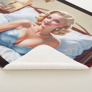 Het bed is gewoon prima AI concept art van Xzendor Sherpa Deken