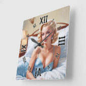 Het bed is gewoon prima AI concept art van Xzendor Vierkante Klok (Hoek)