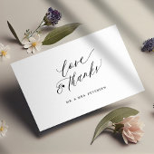 Het bedankt van de liefde van de begroting manuscr notitiekaartje