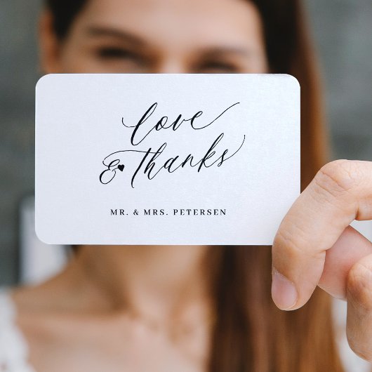 Het bedankt van de liefde van de begroting manuscr notitiekaartje