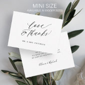 Het bedankt van de liefde van de begroting manuscr notitiekaartje