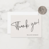 Het bedankt van de liefde van de begroting manuscr notitiekaartje (Voorkant / Achterkant in situ)