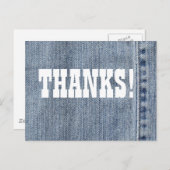 Het Bedankt van het denim Briefkaart (Voorkant / Achterkant)
