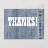 Het Bedankt van het denim Briefkaart (Voorkant)