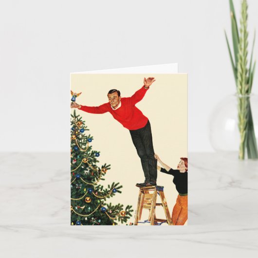 Het bedekken van de Boom Feestdagen Kaart (Voorkant)