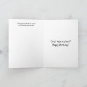 Het bedelen van de Gelukkige Verjaardag van de Kaart (Binnen)