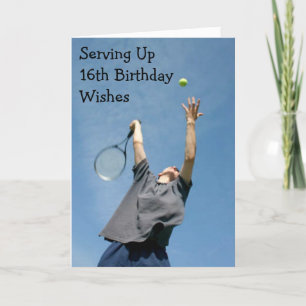 HET BEDIENEN VAN 16E BIRTHDAY WISHES KAART