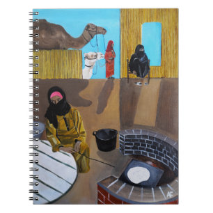 Het Bedoeïenvrouwen Schilderij door Alfred Fox Notitieboek