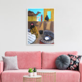 Het Bedoeïenvrouwen Schilderij van Alfred Fox Canvas Afdruk (Insitu (Woonkamer))