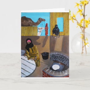 Het Bedoeïenvrouwen Schilderij van Alfred Fox Kaart