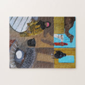 Het Bedoeïenvrouwen Schilderij van Alfred Fox Legpuzzel (Horizontaal)